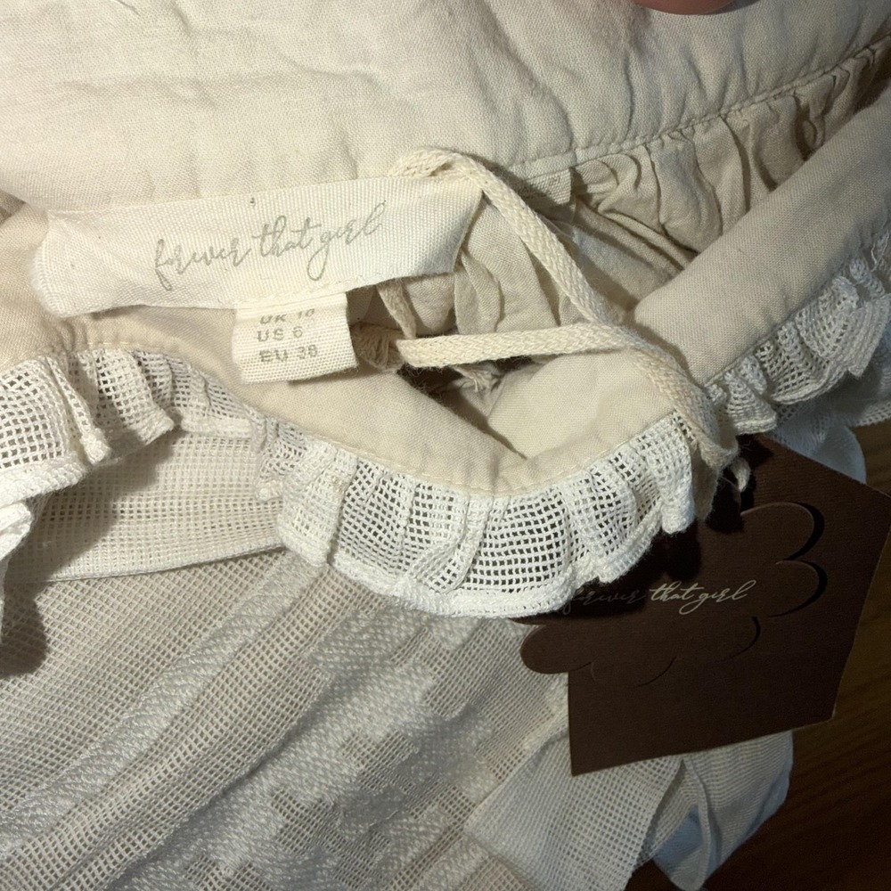NEW Anthropologie Forever That Girl Skirt 6 Lace Embroidered Maxi Boho Cotton - Picture 3 of 14